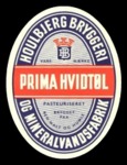 Prima Hvidtl fra Houlbjerg Bryggeri og Mineralvandsfabrik  -  Kender du historien, rstal m.v.?