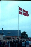 Frste skoledag, muligvis indvielsen af Laurbjerg Skole. Foto taget som Lysbillede i 1960erne