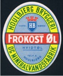 Etiket fra det lokale Houlbjerg Bryggeri str. H91 x B75 mm. - Kender du historien? stal, personer, mv.