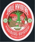 Etiket fra det lokale Houlbjerg Bryggeri str. H100 x B82 mm - Kender du historien? stal, personer, mv.