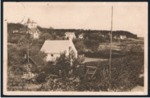 Udsigt med Villavej i baggrunden. Postkortet er afsendt fra LANGAA den 21-7-1933 til Havens Mølle pr. DYBVAD. Frimærket er et Bogtrykt 10 øres Bølgelinie (dagligmærke) AFA 185.
