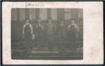 Et usædvanligt fotokort som er sendt fra KØBENHAVN til LARUBERG. Modtageren er Mejeribestyrer Petersen, Kongstrup Mejeri. Kortet er ledsaget af teksten FOTO TAGET AF FARBROR MARTIN FRA KØBENHAVN SOM HAR TAGET ET FOTO AF ARBEJDERNE PÅ LAURBJERG STATION I 1910.